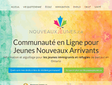 Tablet Screenshot of nouveauxjeunes.ca